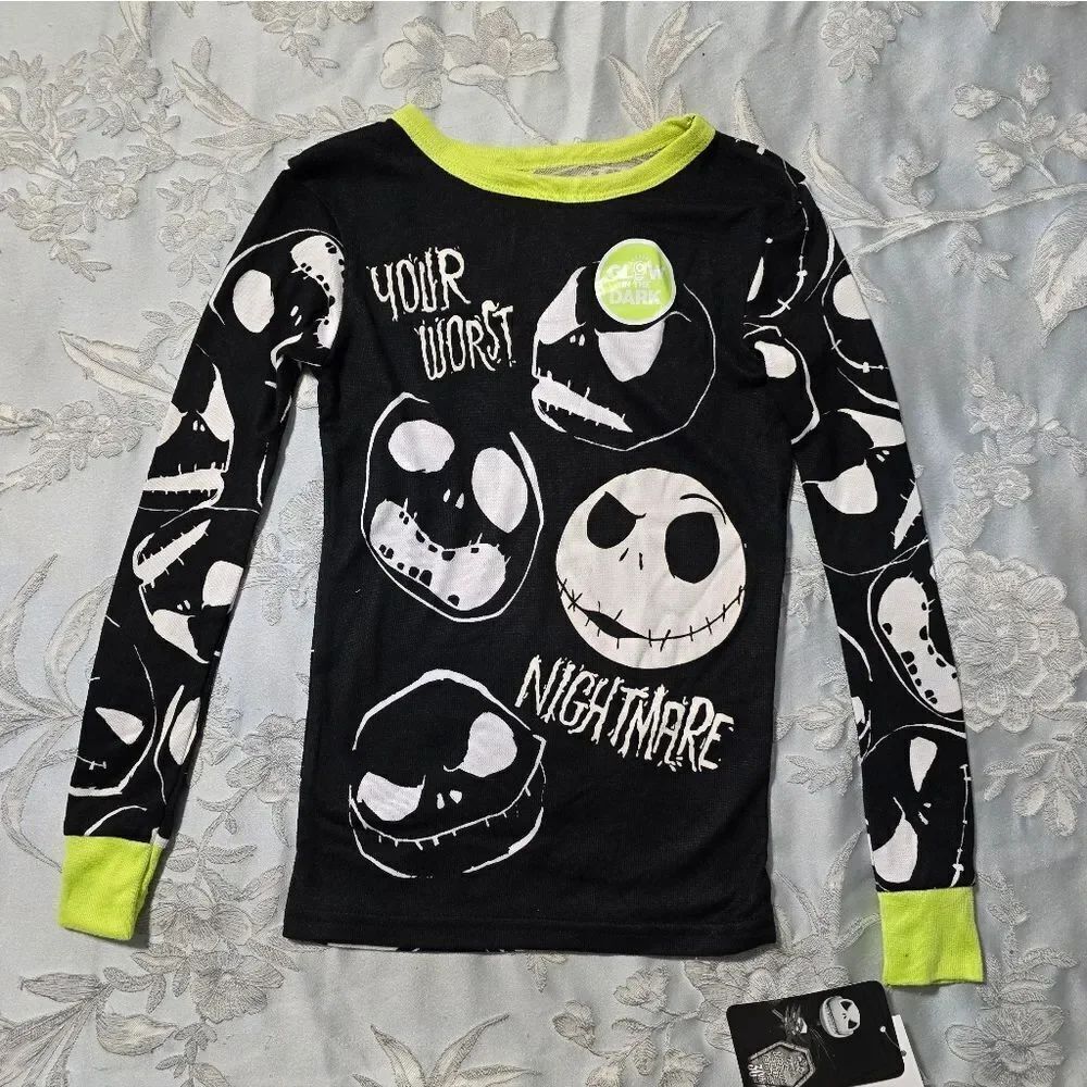 Nwt The Nightmare Before Christmas Jack Skellington Boy's Pajama Top,  Size 8